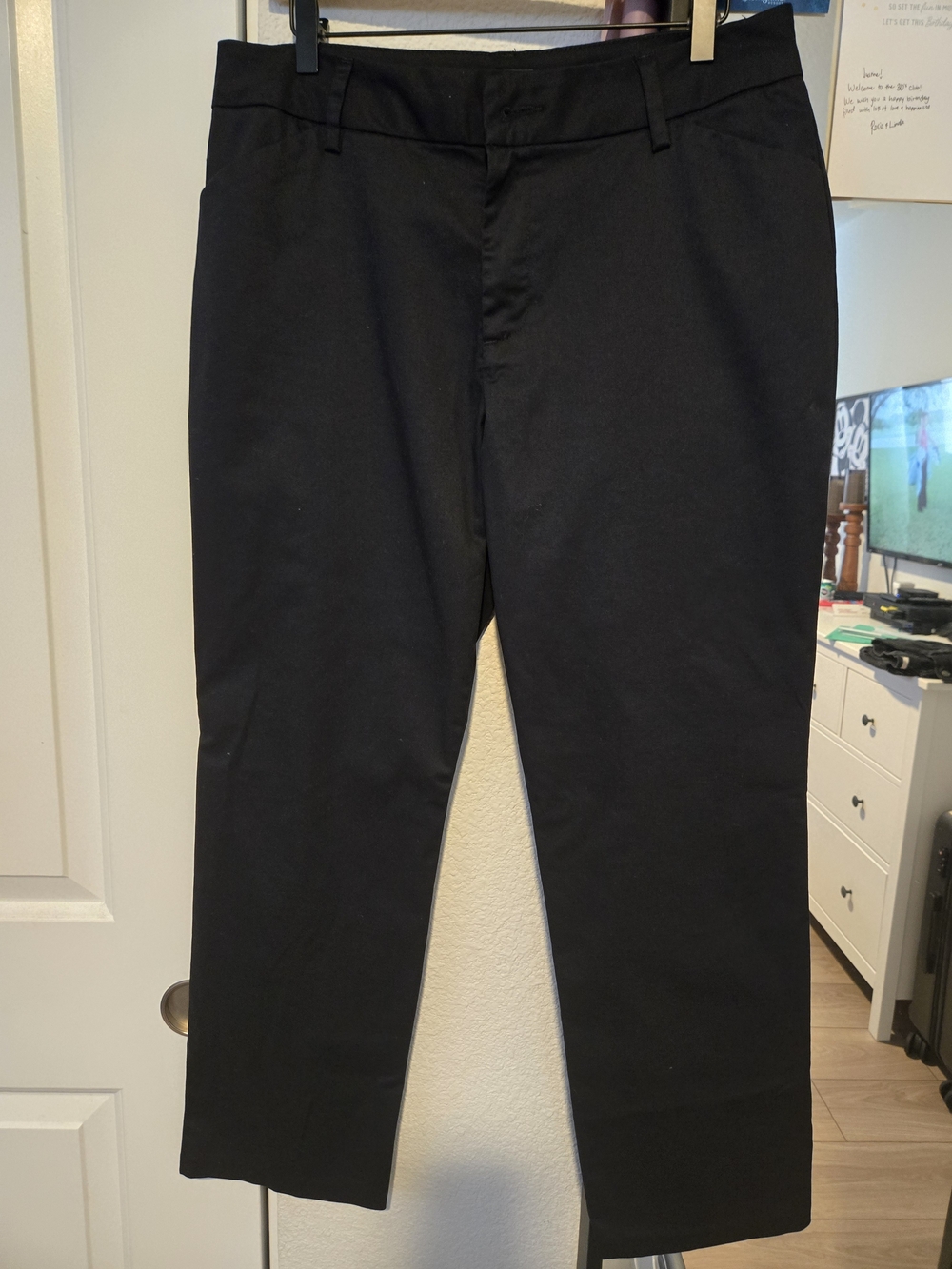 Lee Women's Black Chinos - Straight Leg - 12 Short